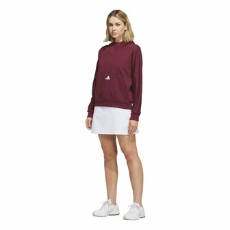 Adidas Beyond The Course Snap Climawarm Loose Hoodie Bordeaux