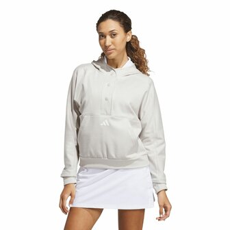 Adidas Beyond The Course Snap Climawarm Loose Hoodie Dames Beige