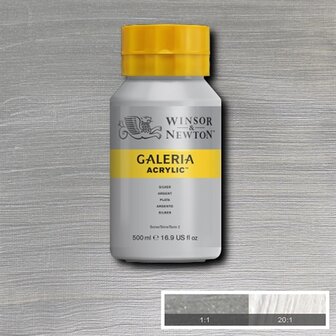 Galeria 617 Acrylverf Metallic Silver 500ml