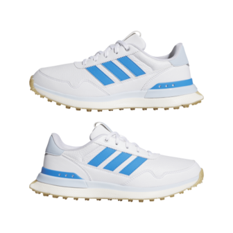 Adidas Dames S2G 26 Leather Spikeless Golfschoenen Wit-Blauw