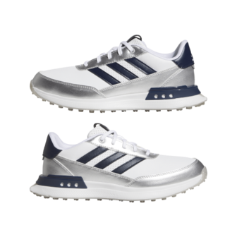 Adidas S2G SL Leather 25 Dames Golfschoenen Wit Navy Zilver
