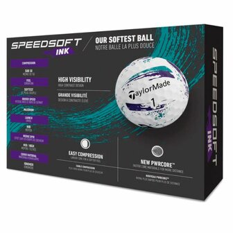 Taylormade Speed Soft USA Ink Golfballen Turquoise Paars
