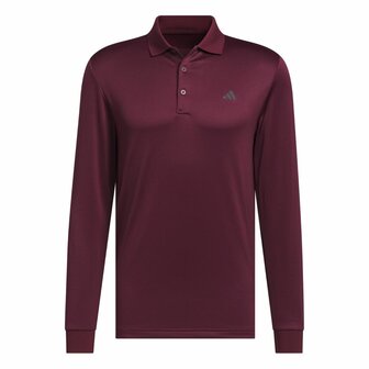 Adidas Langemouw Golfpolo Heren Bordeaux