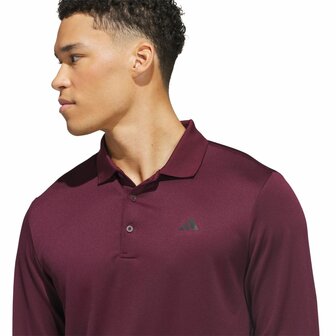 Adidas Langemouw Golfpolo Heren Bordeaux