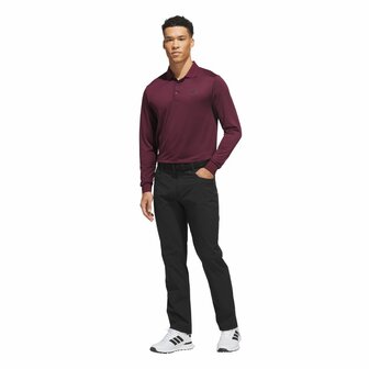 Adidas Langemouw Golfpolo Heren Bordeaux
