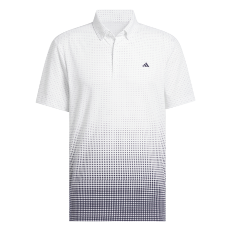 Adidas Heren Golfpolo Go To Rise Print Wit