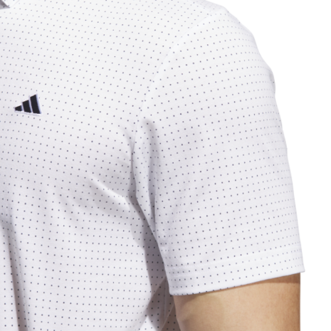 Adidas Heren Golfpolo Go To Rise Print Wit