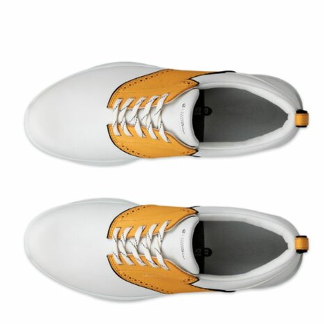 Ecco M Golf S-Casual Heren Golfschoenen Wit Geel Zwart