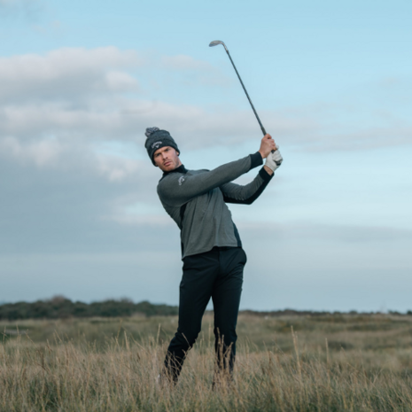 Callaway Soft Touch Blocked 1/4 Zip Pullover Donkergrijs Heren