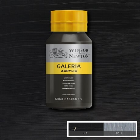 Galeria 337 Acrylverf Lamp Black 500ml