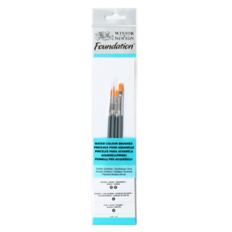 Winsor & Newton Foundation Watercolour Brush Set van 4