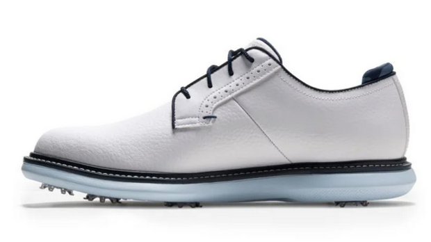 Footjoy Heren Golfschoenen Traditions Wit Sky Blue