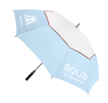 Big Max Aqua UV Golf Paraplu Charcoal IJS Blauw Wit Perzik