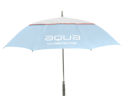 Big Max Aqua UV Golf Paraplu Charcoal IJS Blauw Wit Perzik