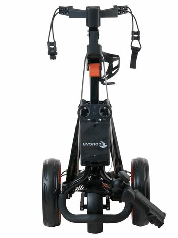 Cougar Track 3 wiel Golftrolley Zwart Rood