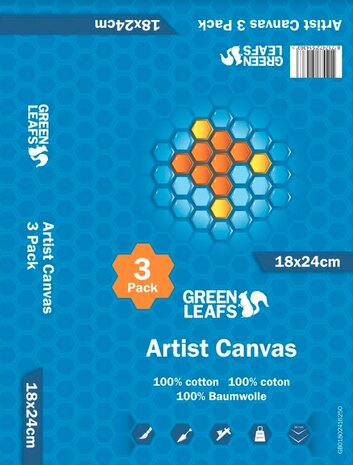 green leaves 18x24 canvas schildersdoek