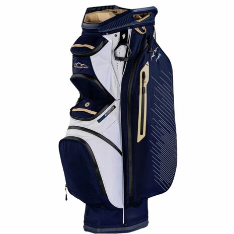 Sun Mountain C-130 H2NO Cartbag Waterdicht Navy Gold White