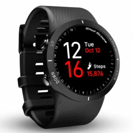 Shot Scope Premium GPS Golf Golfhorloge V5 Zwart Incl. 16 Tracking Tags