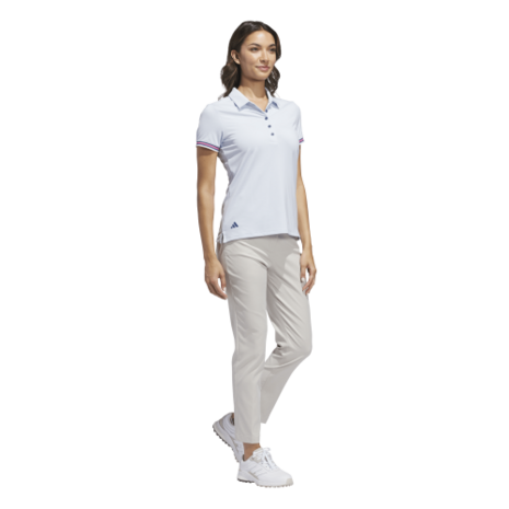 Adidas W Ultimate Streep Dames Polo Lichtblauw