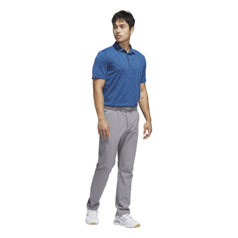Adidas Ultimate CLSN Jacquard Heren Golfpolo Blauw Zwart