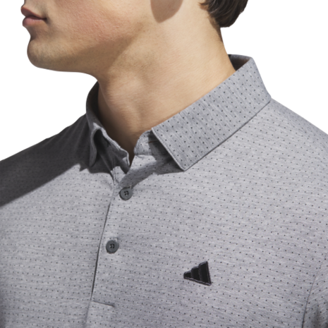 Adidas Heren Golfpolo Go To Rise Print Carbon