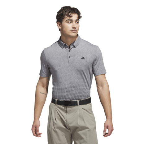 Adidas Heren Golfpolo Go To Rise Print Carbon