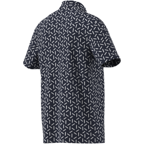 Adidas Ultimate Mesh Printed Heren Golfpolo Navy Wit