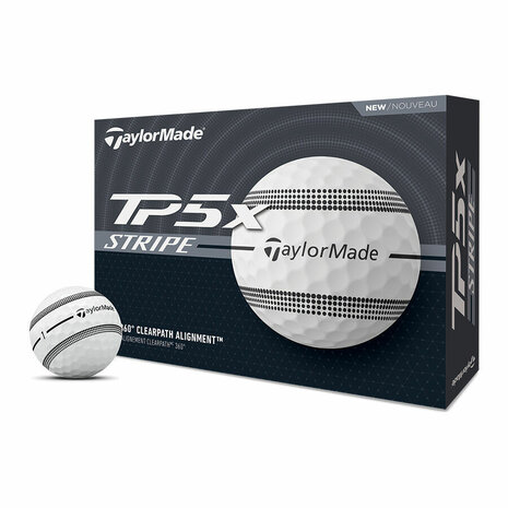 Taylormade TP5X Stripe Golfballen Wit