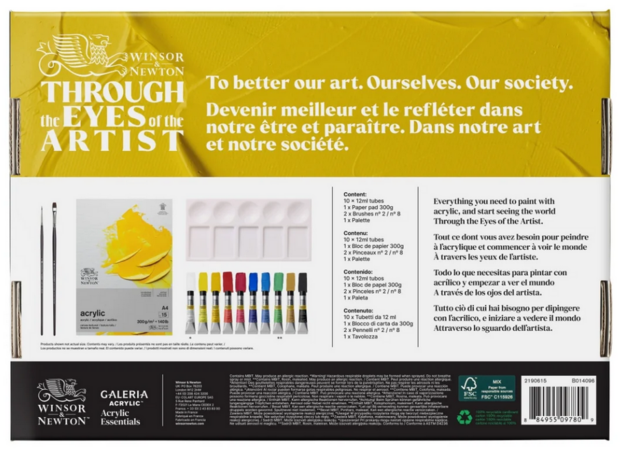 Winsor&Newton Acrylic Essentials 14-delige set