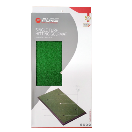 Pure2Improve Single Turf Hitting Golfmat