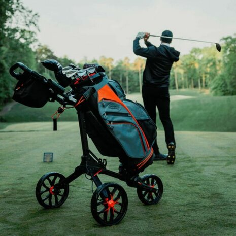 BagBoy Nitron Golf Trolley Zwart Rood