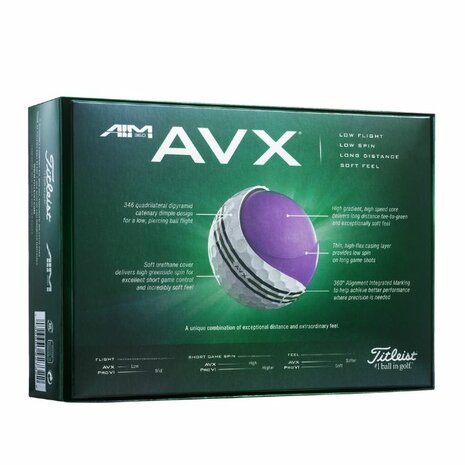 Titleist AVX Alignment 360 Golfballen Wit 2025
