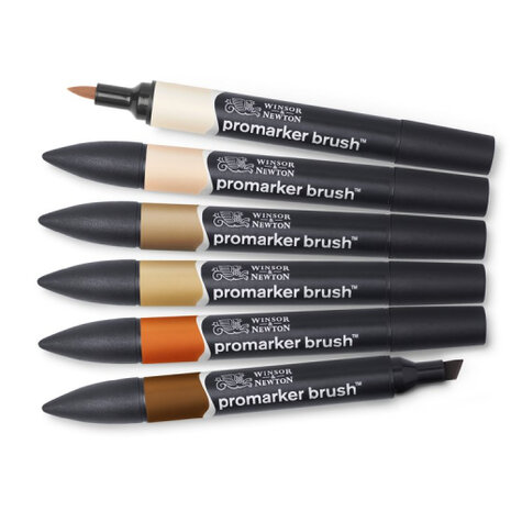 Winsor & Newton Promarker Brush Skin Tones 6-Pack