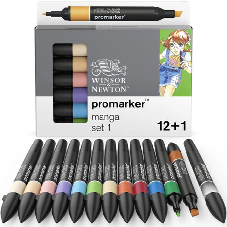 Winsor & Newton Promarker Manga Set 1 12-pack