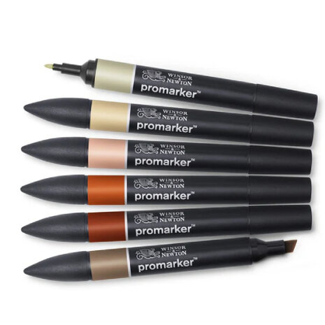Winsor & Newton Promarker Earth Tones 6-Pack