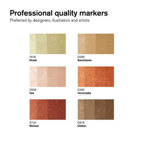 Winsor & Newton Promarker Earth Tones 6-Pack
