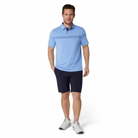 Callaway - Odessey Heren Block Golfpolo Lichtblauw