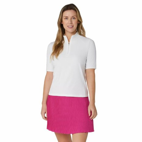 Callaway Rip Play Korte Mouw Mock Shirt Wit