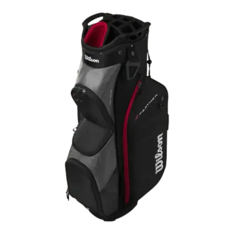 Wilson Feather Cartbag Zwart/Grijs/Rood
