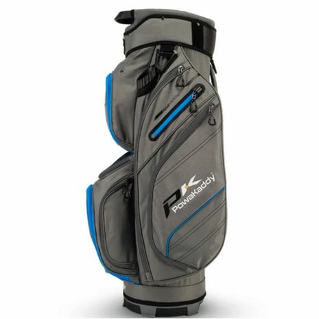 Powakaddy Cartbag DLX Lite Gun Metal Blue Trim