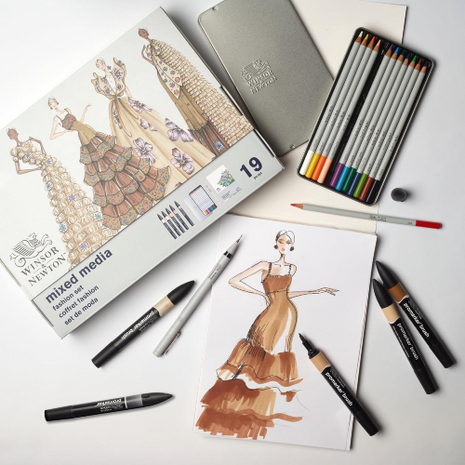 Winsor&Newton Mixed Media Fashion Set 16-Piece