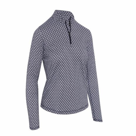 Callaway Premium  Scarf Geo Dames Midlayer Navy Wit