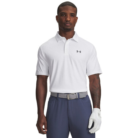 Under Armour Heren Playoff Golf Polo 3.0 Printed Micro Camo White