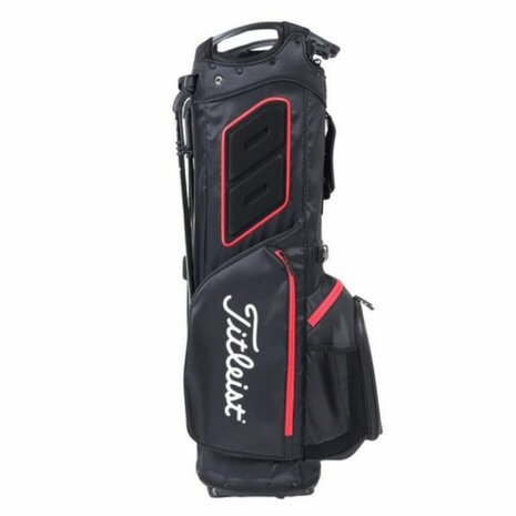 Titleist Players 4 Carbon Standbag Zwart Rood