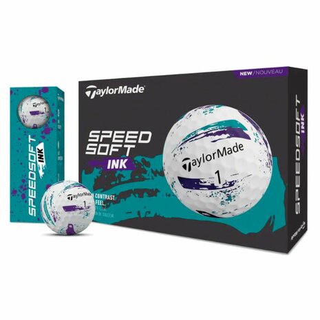 Taylormade Speed Soft USA Ink Golfballen Turquoise Paars