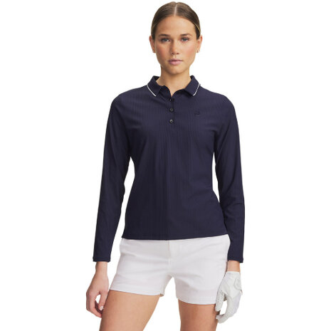 Under Armour Drive Chill LS Polo Midnight Navy