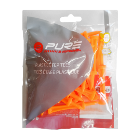 Pure4Golf Plastic Step Tees Oranje 69mm