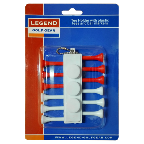 Legend Tee Holder with Plastic Tees and Markers