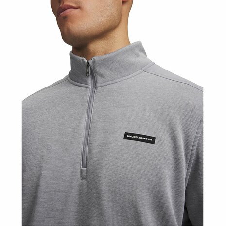 Under Armour Sweater Fleece Hybrid HZ Grijs Heren