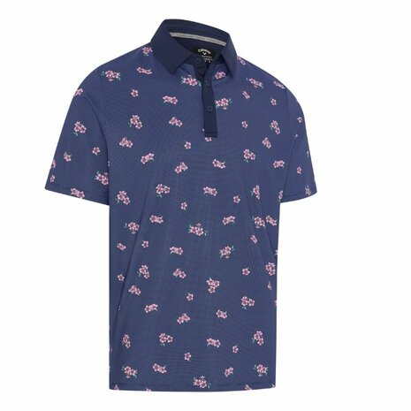 Callaway Azalea Gingham Print Golfpolo Peacoat